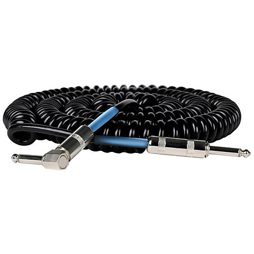 Livewire Advantage Instrument Cable Coiled Angled/Straight 25 ft. Black - musicians--Friend
