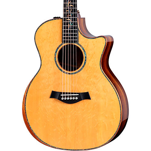 Taylor Custom Bearclaw Sitka Spruce-Bocote Grand Auditorium Acoustic-Electric Guitar Shaded Edge Burst - musicians--Friend