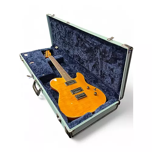 Used Fender Secial Edition Custom Telecaster FMT Amber Solid Body Electric Guitar Amber - musicians--Friend