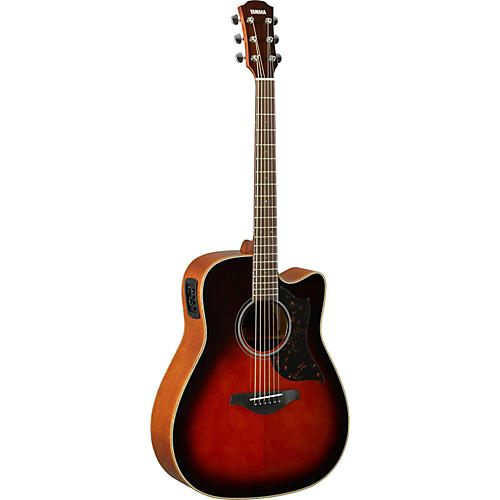 Yamaha A-Series A1M Cutaway Dreadnought Acoustic-Electric Guitar Transparent Black - musicians--Friend