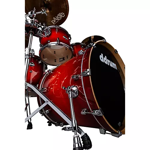 Ddrum Dominion Birch 5-Piece Shell Pack With Ash Veneer Red Burst - musicians--Friend