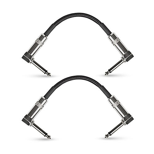 Musician's Gear Standard Instrument Patch Cable-6 in.-Black (2 Pack) - musicians--Friend