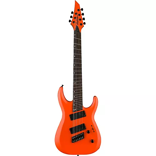 Jackson Pro Plus Dinky DK Modern HT7 MS 7-String Electric Guitar Satin Orange Crush - musicians--Friend