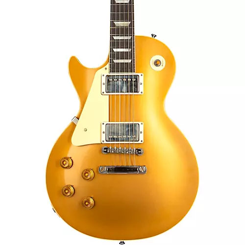 Gibson Custom 1957 Les Paul Standard Goldtop Reissue VOS Left-Handed Electric Guitar Double Gold - musicians--Friend