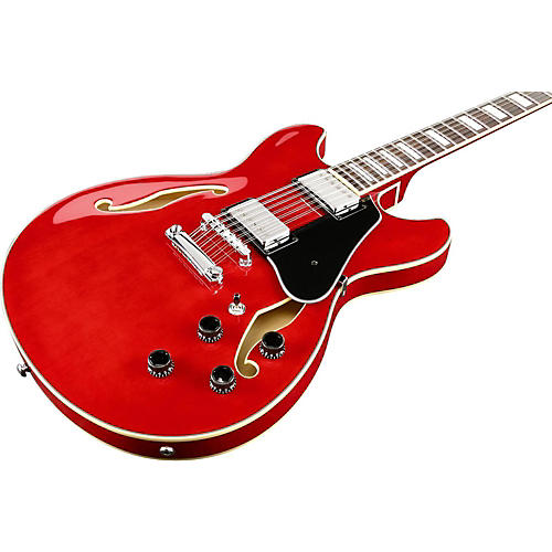 Ibanez Artcore AS7312 12-String Semi-Hollow Electric Guitar Transparent Red - musicians--Friend
