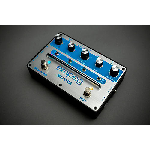 Ampeg SGT-DI Blue Line Anniversary Edition All-in-One Bass Box Effects Pedal Silver and Blue - musicians--Friend