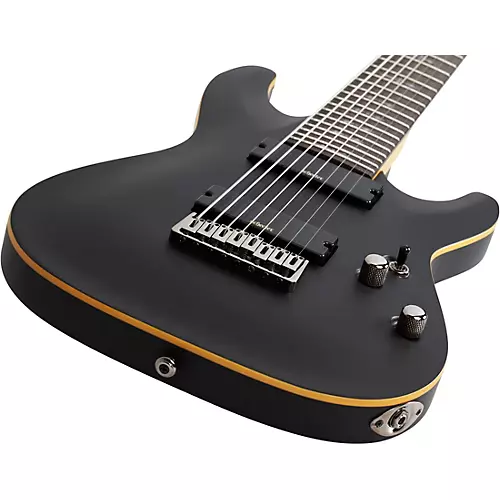 Schecter Guitar Research Demon-8 8-String Electric Guitar Satin Aged Black - musicians--Friend
