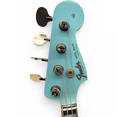 Used Fender 76 JAZZ BASS CUSTOM SHOP Daphne Blue Electric Bass Guitar Daphne Blue - musicians--Friend