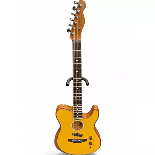 Used Fender Acoustasonic Player Telecaster Butterscotch Acoustic Electric Guitar Butterscotch - musicians--Friend