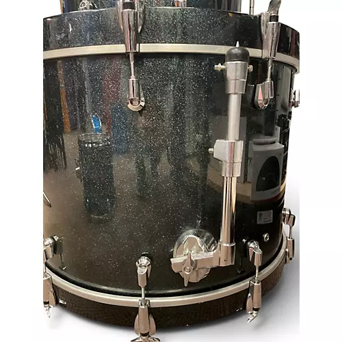 Used Yamaha 3 Piece Absolute Birch Custom black sparkle Drum Kit black sparkle - musicians--Friend