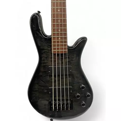 Used Spector NS Ethos 5 Gray Electric Bass Guitar Gray - musicians--Friend