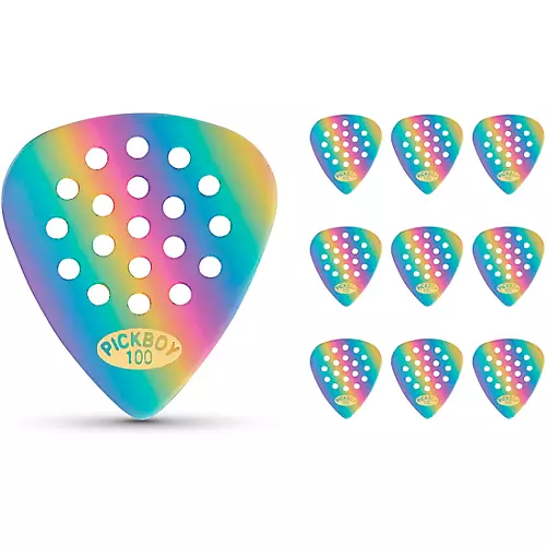 Pick Boy Pos-a-Grip Rainbow Cellulose Guitar Picks 1.00 mm 10 Pack - musicians--Friend