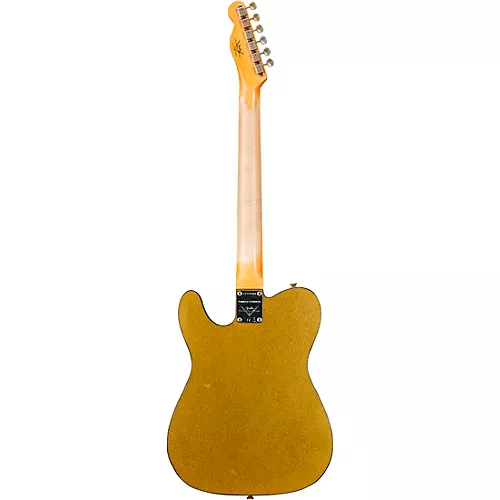 Fender Custom Shop Limited-Edition CuNiFe Telecaster Custom Journeyman Relic Electric Guitar Aged Gold Sparkle - musicians--Friend