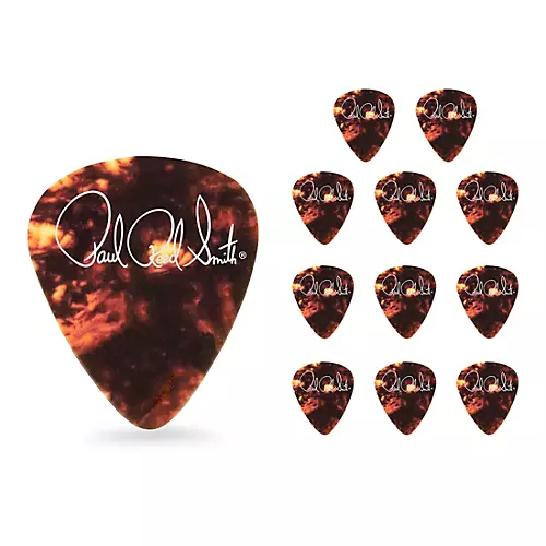 PRS Classic Tortoise Shell Celluloid Guitar Picks Thin 12 Pack - musicians--Friend