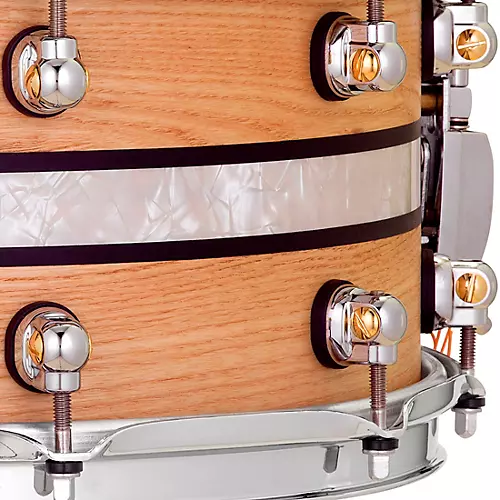 Pearl Music City Custom Solid Shell Snare Ash with DuoBand Ebony Marine Inlay 14 x 6.5 in. - musicians--Friend