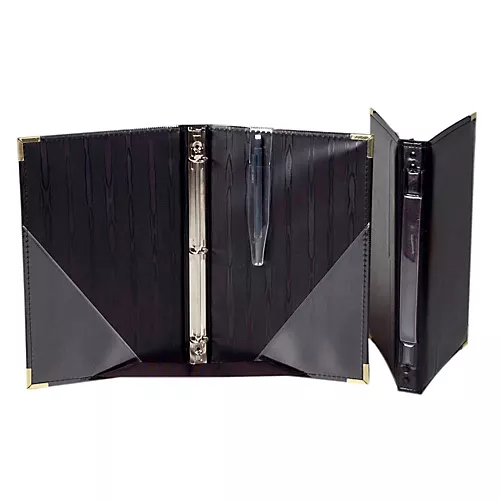 Marlo Plastics Premium Choral Folder 7-3/4 x 11 Octavo Size with 3-Ring Binder - Black - musicians--Friend