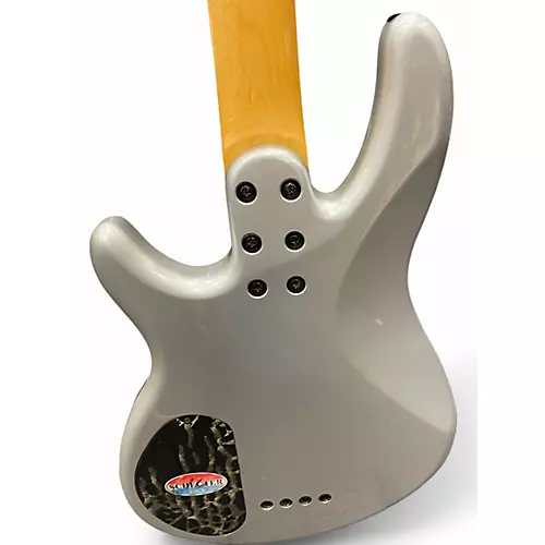 Used Schecter Guitar Research Raiden Deluxe 4 String SILVER Electric Bass Guitar SILVER - musicians--Friend