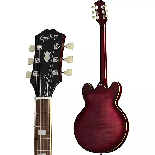 Epiphone ES-335 Figured Limited-Edition Semi-Hollow Electric Guitar Raspberry Burst - musicians--Friend