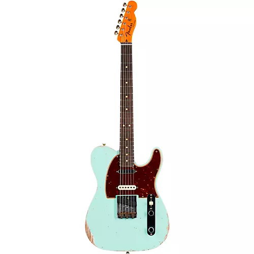 Fender Custom Shop Nashville Telecaster Custom Relic Rosewood Fingerboard Electric Guitar Surf Green - musicians--Friend