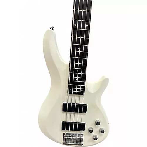 Used Schecter Guitar Research C5 DELUXE WHITE Electric Bass Guitar WHITE - musicians--Friend