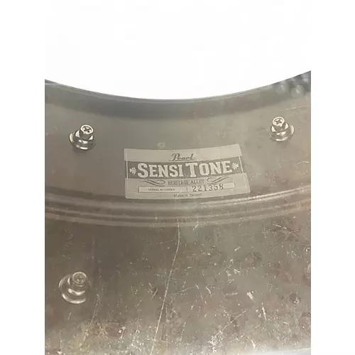 Used Pearl 14X6.5 Sensitone Heritage Alloy Black Brass Drum Black Brass 213 - musicians--Friend