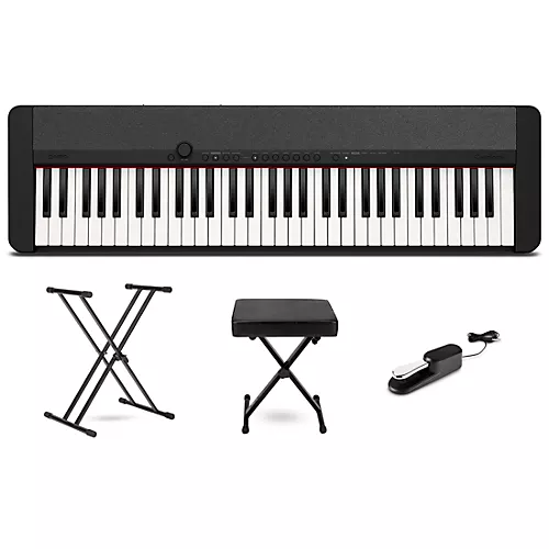 Casio Casiotone CT-S1 61-Key Portable Keyboard Essentials Bundle Black - musicians--Friend