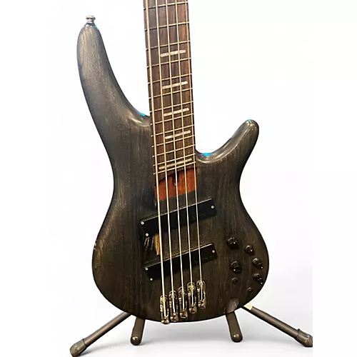 Used Ibanez SRFF805 Trans Black Electric Bass Guitar Trans Black - musicians--Friend