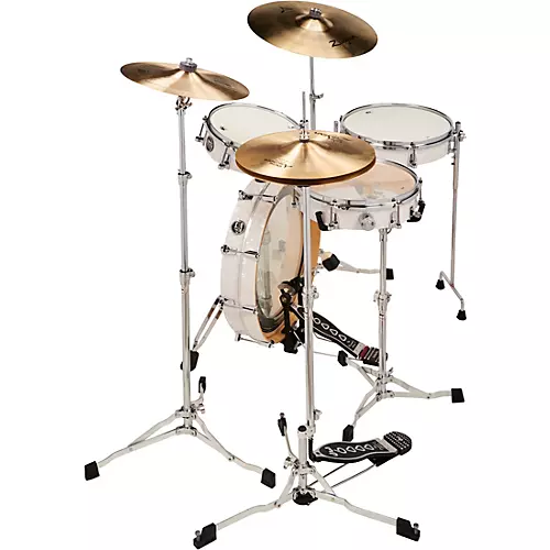 DW Performance Series 4-Piece Low Pro Travel Shell Pack White Marine Pearl - musicians--Friend