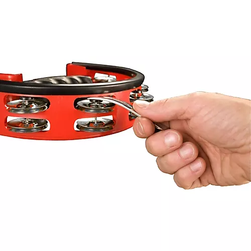 Pearl Ultra-Grip Steel Tambourine Red - musicians--Friend