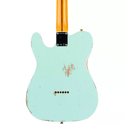 Fender Custom Shop Nashville Telecaster Custom Relic Rosewood Fingerboard Electric Guitar Surf Green - musicians--Friend