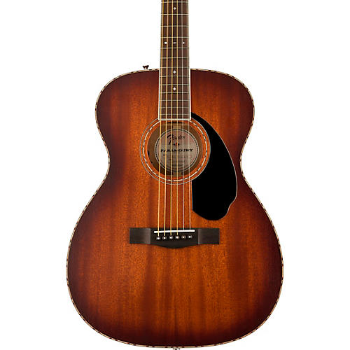 Fender Paramount PO-220E Orchestra Acoustic-Electric Guitar Aged Cognac Burst - musicians--Friend