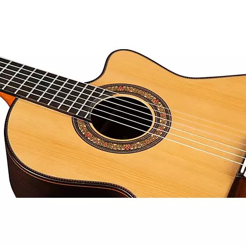 Alvarez Yairi CYM75ce Cutaway Nylon-String Classical Acoustic-Electric Guitar Natural - musicians--Friend