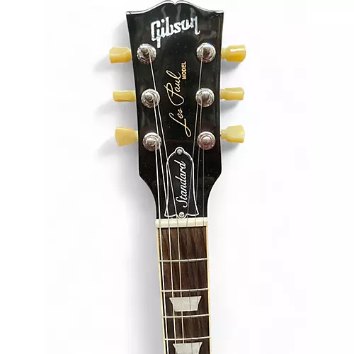 Used Gibson Les Paul Standard Black Solid Body Electric Guitar Black - musicians--Friend