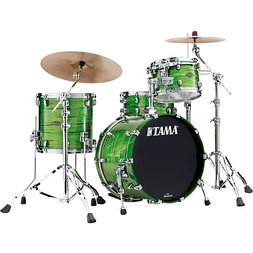 TAMA Starclassic Walnut/Birch 3-Piece Shell Pack with Chrome Hardware and 20 in. Bass Drum Lacquer Shamrock Oyster - musicians--Friend