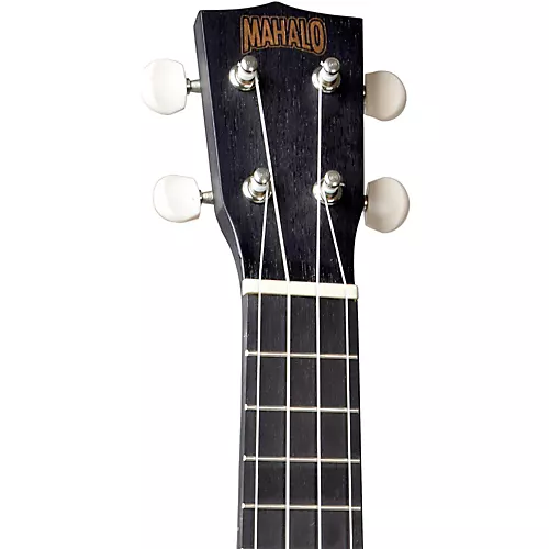 Mahalo Kahiko Plus Series Soprano Ukulele Black - musicians--Friend
