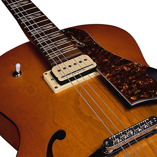 Godin 5th Avenue Jumbo P-Rail Hollowbody Electric Guitar Harvest Gold - musicians--Friend