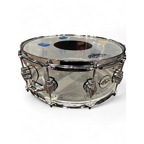 Used DW 14X6 Design Series Acrylic Snare Clear Drum Clear 212 - musicians--Friend