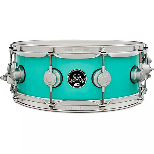 DW Collector's Series Santa Monica Snare Drum With Satin Chrome Hardware 14 x 5 in. Sea Foam Green - musicians--Friend