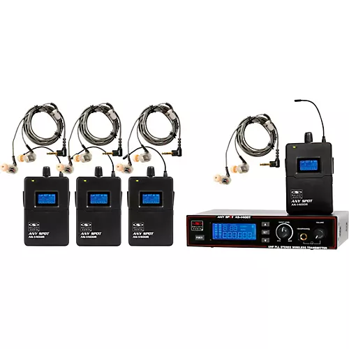 Galaxy Audio AS-1410-4 Wireless Personal Monitor Band Pack System Band M Black - musicians--Friend