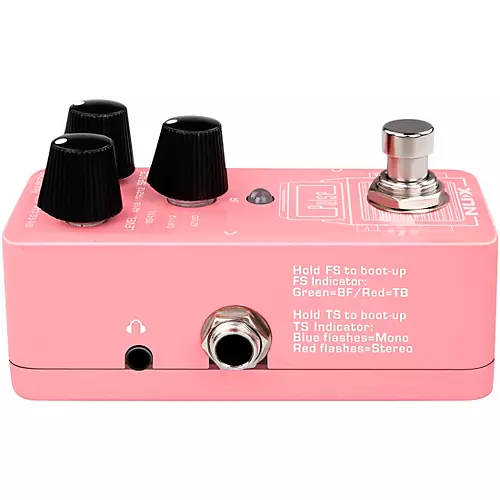 NUX NSS-4 Pulse Mini IR Loader Pedal for Guitar and Bass Effects Pedal Pink - musicians--Friend