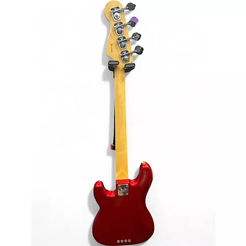 Used 2003 Fender American Precision Bass Chrome Red Electric Bass Guitar Chrome Red - musicians--Friend