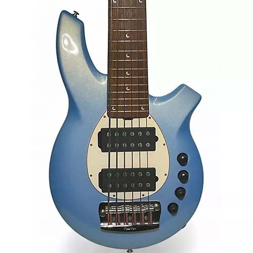 Used Ernie Ball Music Man Bongo 6 String Sky Blue Electric Bass Guitar Sky Blue - musicians--Friend