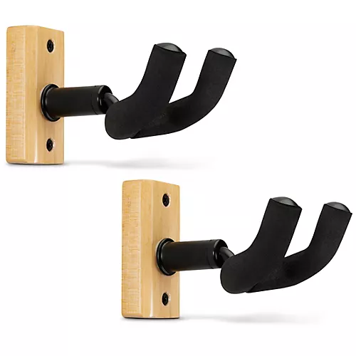 Proline Solid Wood Ukulele/Mandolin Wall Hanger - Natural, 2-Pack - musicians--Friend