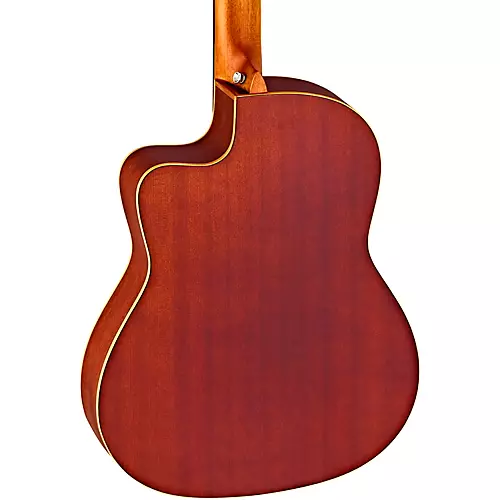 Ortega Family Series RCE125SN Thinline Acoustic-Electric Classical Guitar Satin Natural - musicians--Friend