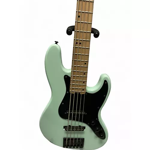 Used Schecter Guitar Research j5 Green Electric Bass Guitar Green - musicians--Friend