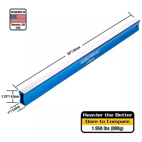 Music Nomad Fret Leveler L-Beam Blue 24 in. - musicians--Friend