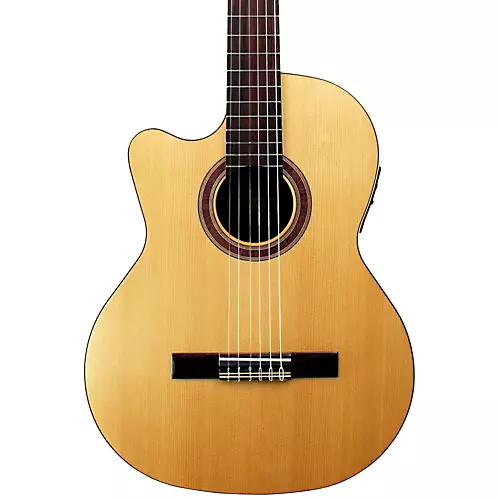 Kremona Rondo Thin Line Left-Handed Classical Acoustic-Electric Guitar Natural - musicians--Friend