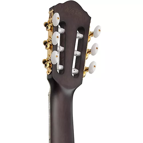 Ibanez TOD10NL Tim Henson Signature Left-Handed Nylon-String Acoustic-Electric Guitar Transparent Black Flat - musicians--Friend