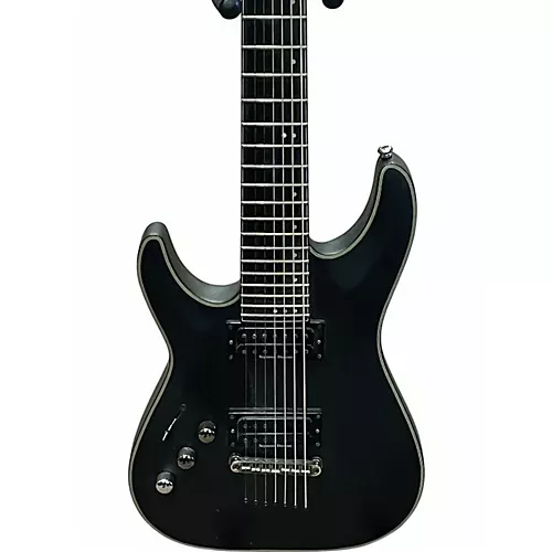 Used Schecter Guitar Research blackjack sls lh Black Solid Body Electric Guitar Black - musicians--Friend