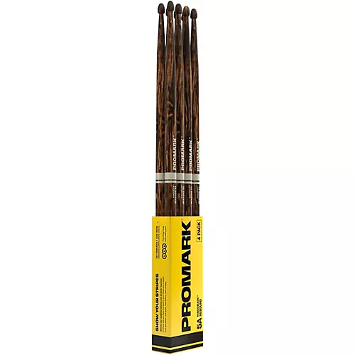 Promark FireGrain Rebound Acorn Tip Drum Sticks 4-Pack 5A Wood - musicians--Friend